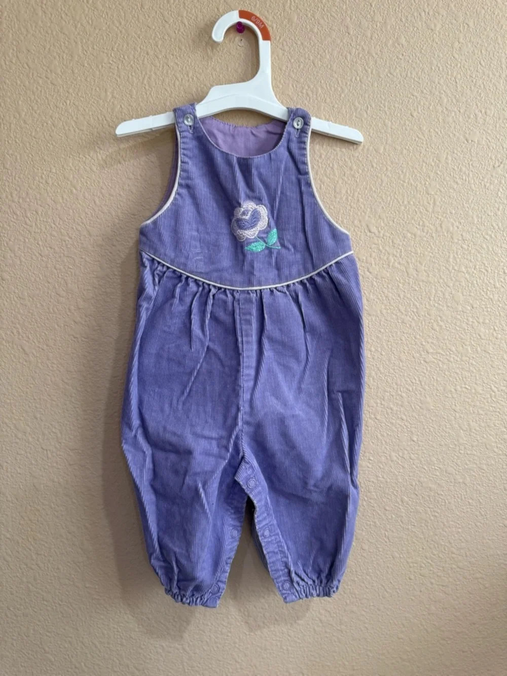 Vintage Carters Floral Corduroy Overalls-9months